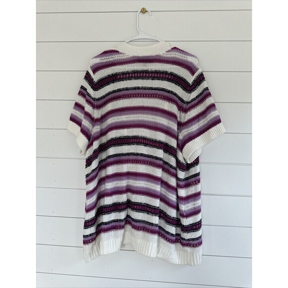 Lane Bryant Sweater Womens 22/24 Sweater Cardigan Open Front Crochet Knit - Picture 5 of 5